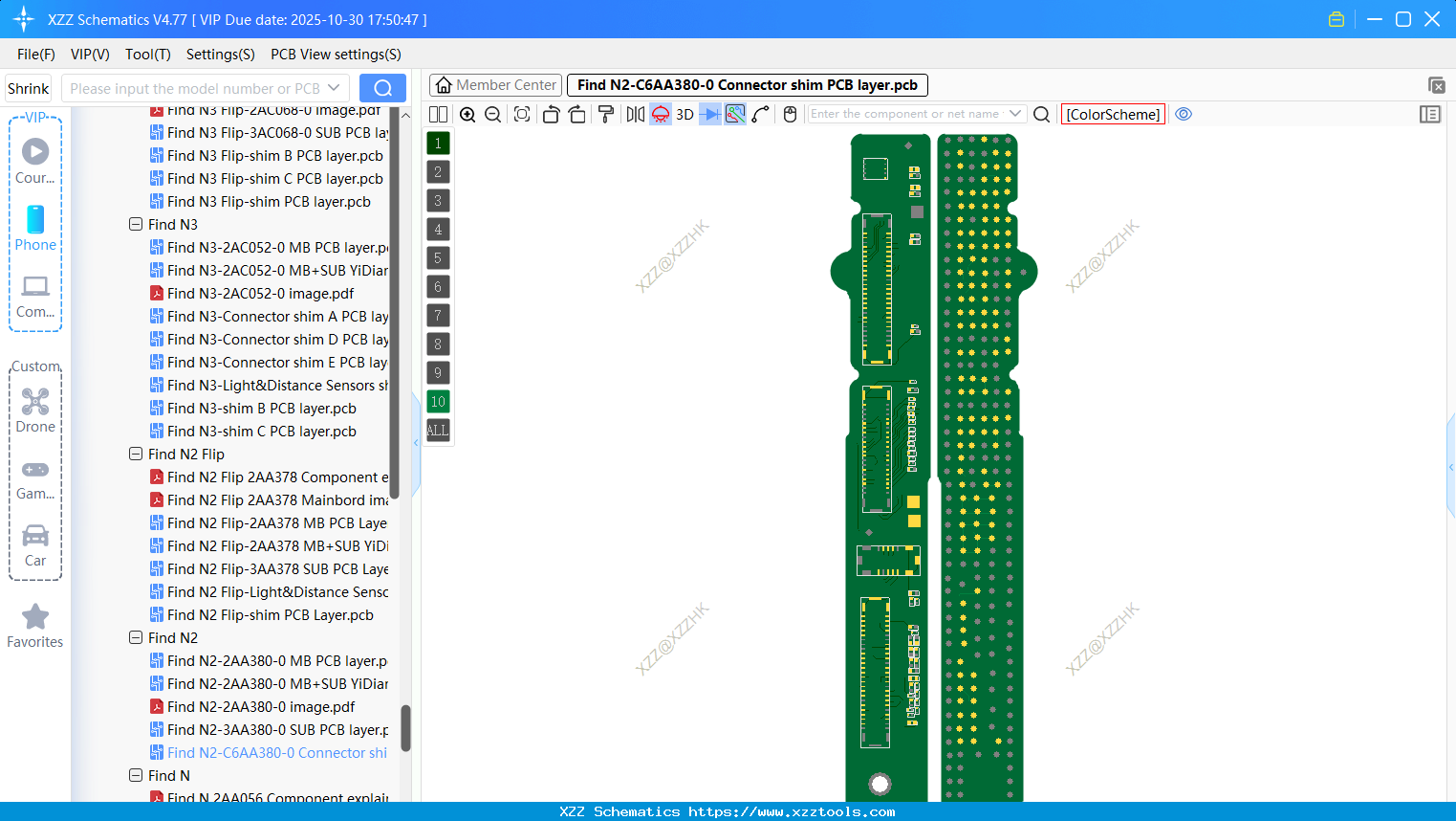 OPPO Find N2-C6AA380-0 Connector Shim PCB Layer